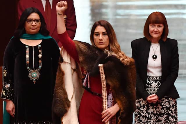 Incoming Senator Lidia Thorpe during her swearing-in at in the Senate at Parliament House in 2020.