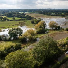 Heavy rain in England last month saw farmland flooded as rivers burst their banks (Picture: Dan Kitwood)