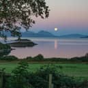 Moon setting over Skye by Pat Trotter.