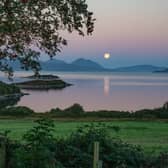 Moon setting over Skye by Pat Trotter.