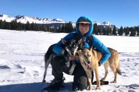 Emilie Anne Parker, with her two dogs Roo and Carver. Picture: Police Scotland
