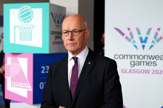 John Swinney at the Glasgow launch of the 2026 Commonwealth Games