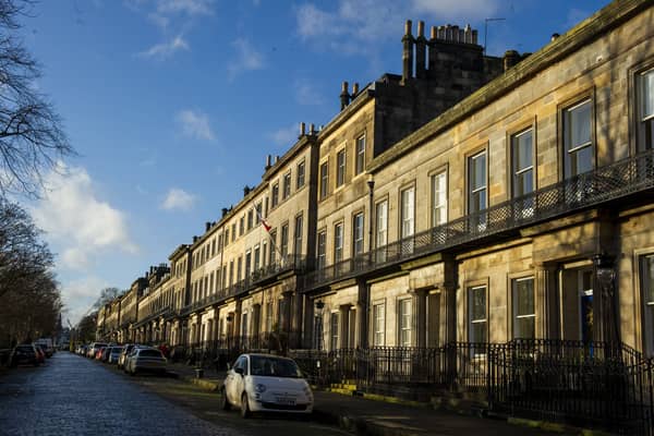 Regent Terrace in Edinburgh is one of Scotland's most expensive streets for property. Homes sell for an average price of at least £1.4 million. Picture: Lisa Ferguson