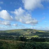 A view of Warblaw Hill from the Tarras Valley Nature Reserve in Dumfries and Galloway  