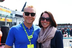Sir Chris and Sarra Hoy at the F1 British Grand Prix at Silverstone in July