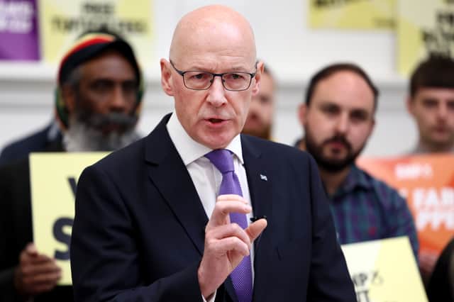 John Swinney should remember how the Scottish Greens brought down Humza Yousaf, his predecessor as First Minister (Picture: Jeff J Mitchell)