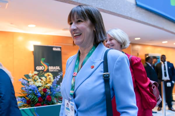 Chancellor Rachel Reeves walks to the G20 meeting during the World Bank/IMF Annual Meetings in Washington DC on Thursday