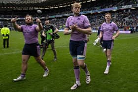 Jonny Gray, centre, and Ben Healy, right, are not in the current Scotland squad.