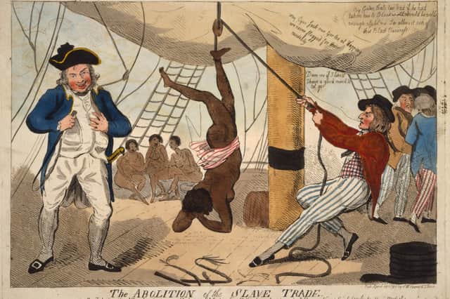 Slavery was a terrible historic evil (Artist: Isaac Cruikshank)