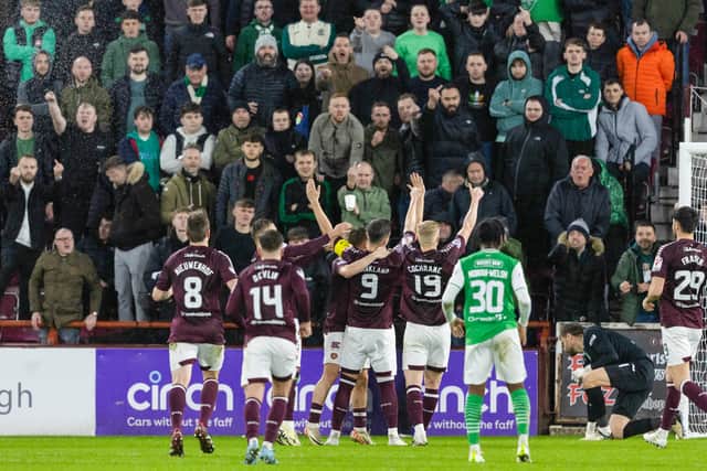 Lawrence Shankland has scored in the last two Edinburgh derbies for Hearts. Cr: SNS Group.