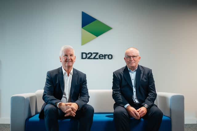 Bob Drummond, CEO at D2Zero (l) and Iain Pirie, MD at Kilton (r). Picture by Andrew Taylor.