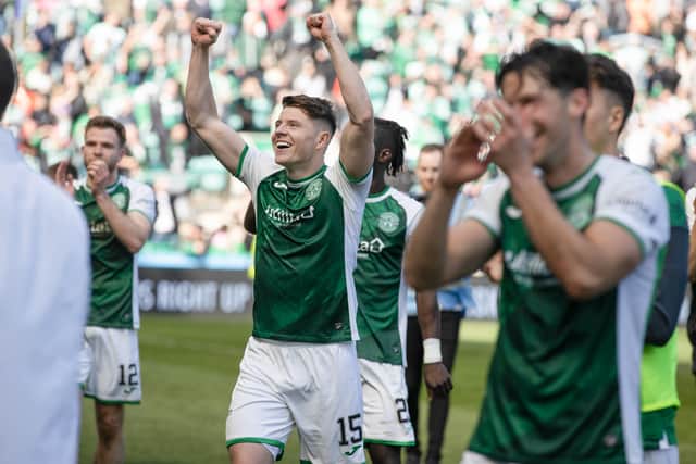 Kevin Nisbet was on target the last time Hibs tasted victory against Hearts at Easter Road. Cr: SNS Group.