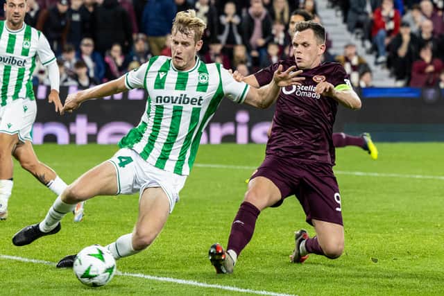 Helander was back in Scotland with Omonoia against Hearts.