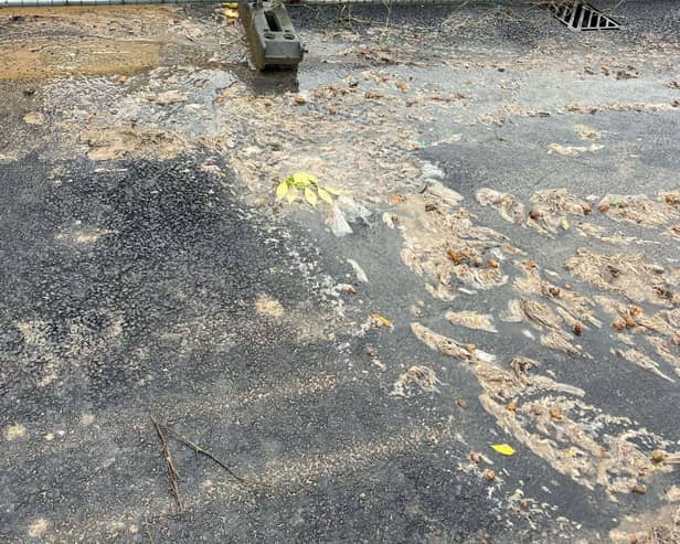 Sewage running through the streets at Whitstable Heights.
