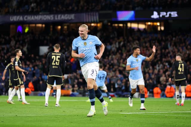 Erling Haaland scored early for Man City.