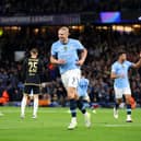 Erling Haaland scored early for Man City.