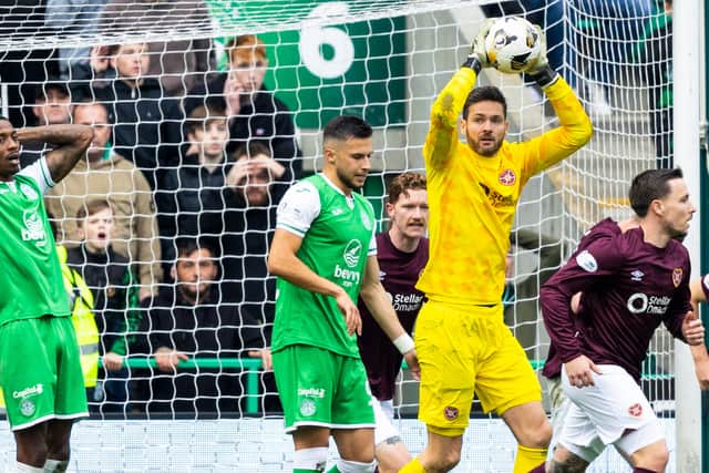 Craig Gordon made some important saves for Hearts.