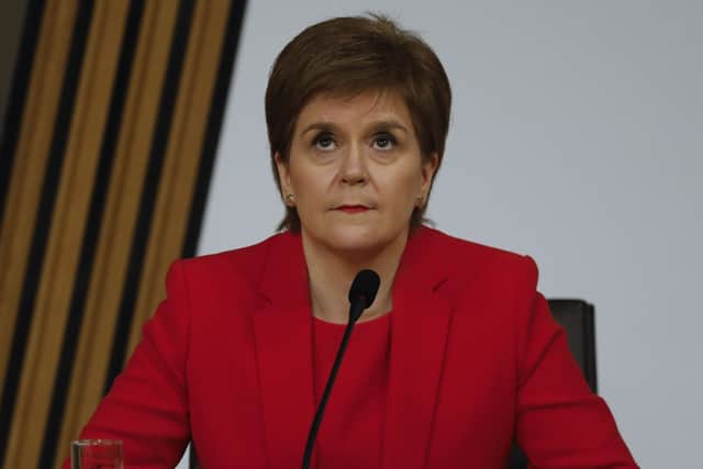 Former first minister Nicola Sturgeon before giving evidence to the Committee on the Scottish Government Handling of Harassment Complaints, at Holyrood in Edinburgh, in March 2021. Picture: PA