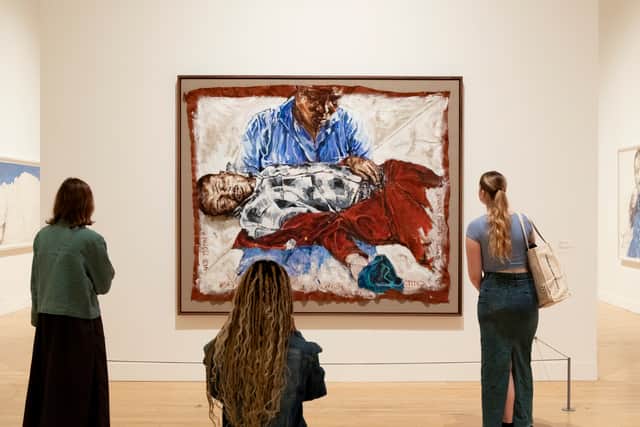 Installation view of Claudette Johnson’s presentation at the Turner Prize 2024 exhibition at Tate Britain