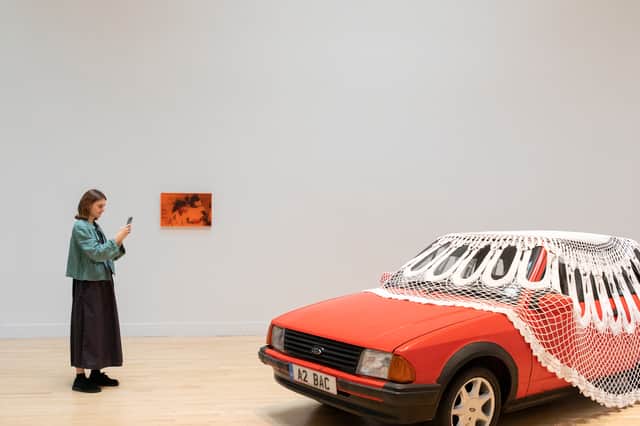 Installation view of Jasleen Kaur’s presentation at the Turner Prize 2024 exhibition at Tate Britain