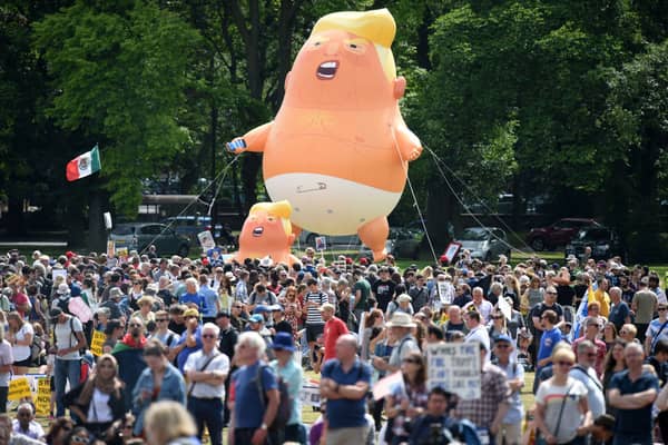 The so-called  Trump baby blimp featured prominently in protests against the then US president during this visit to Scotland in 2018. Picture: Jeff J Mitchell/Getty Images)