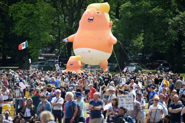 The so-called Trump baby blimp featured prominently in protests against the then US president during this visit to Scotland in 2018. Picture: Jeff J Mitchell/Getty Images)