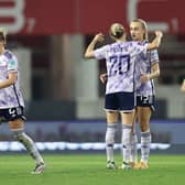 The Scotland players celebrate their 1-0 first-leg victory over Hungary. Cr: Getty Images.