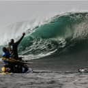 Ben Larg (in blue) and Bernard Cahill, enjoying the view at Mullaghmore