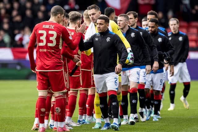 This time it is Aberdeen looking down at Rangers.
