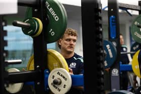 Darcy Graham during a Scotland gym session at the Oriam.
