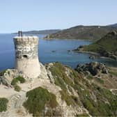 Watch-towers like this 16th-century one on Corsica were built across the Mediterranean to defend against raids by Barbary pirates (Picture: Pascal Pochard-Casabianca)