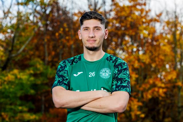 Nectarios Triantis and Hibs face Ross County on Wednesday night.