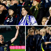 Here are the 20 best photos of Scotland Women fans are Easter Road during the 4-0 win over Hungary. Cr: SNS Group/PA.