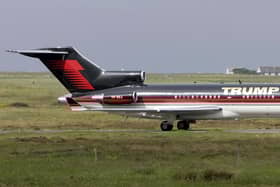 Donald Trump arrived on the Isle of Lewis during his visit in 2008 in a private jet 