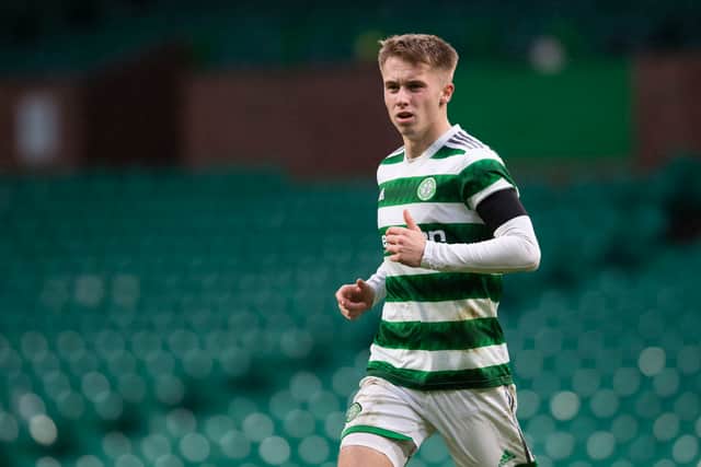 Adam Brooks during enjoyed a supremely successful season for Celtic B during the 2022/23 season. Cr: SNS Group.