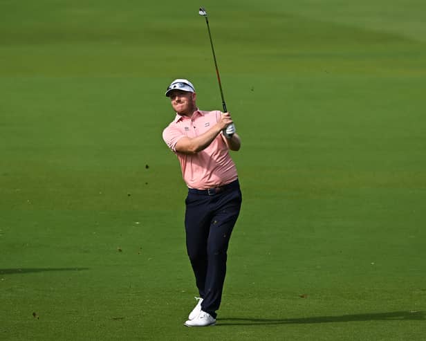 Daniel Young in action during the first round of the Rolex Challenge Tour Grand Final supported by The R&A at Club de Golf Alcanada in Port d’Alcudia