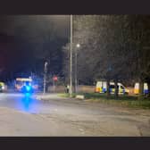 A scene in Niddrie last night