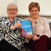 Janey Godley and Nicola Sturgeon pictured together at the Aye Write book festival in Glasgow in May 2023. PIC: PA.