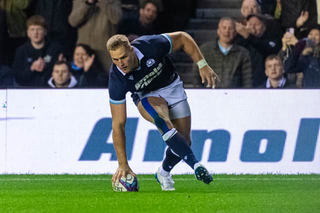Duhan van der Merwe scored his 29th Scotland try in the win over Fiji.