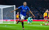 Rangers' Nedim Bajrami celebrates scoring to make it 2-1 over Motherwell during the Premier Sports Cup semi-final win over Motherwell at Hampden. (Photo by Alan Harvey / SNS Group)