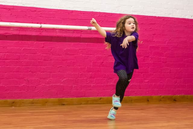 Emilie-Rose Tricker, who has additional support needs, dances at Dance Depot in Kilwinning, run by Tracy Maguire. Picture: SWNS
