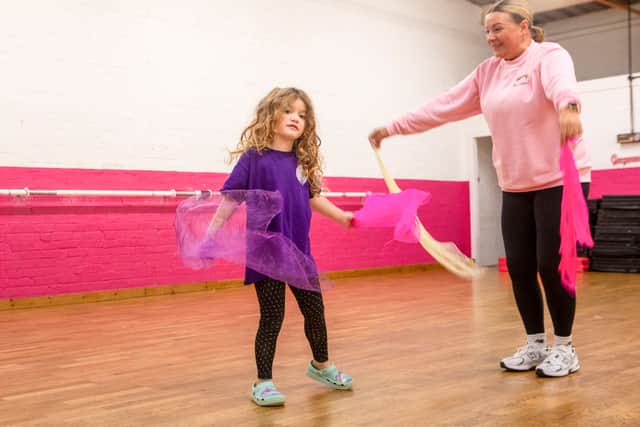 Emilie-Rose Tricker, who has additional support needs, dances at Dance Depot in Kilwinning, run by Tracy Maguire. Picture: Katielee Arrowsmith/SWNS