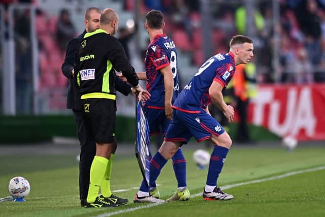 Lewis Ferguson enters the field in the 82nd minute to mark his long-awaited return from injury. Cr: Getty Images.