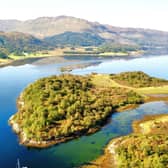 Eilean Mor, a 12.14-hectare island in Loch Sunart, is up for sale. Picture: Bell Ingram/SWNS