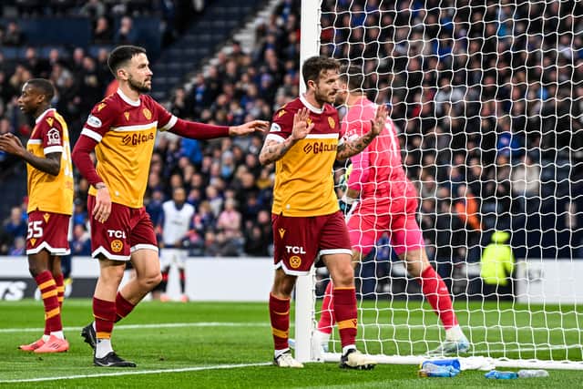 Motherwell's Andy Halliday received flak for this celebration against former club Rangers.