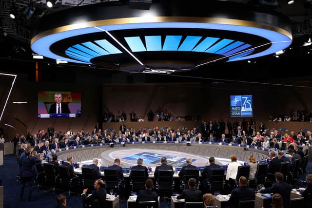 The two candidates have expressed wildly different views on NATO. Picture: Kevin Dietsch/Getty Images