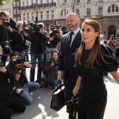 Coleen Rooney arrives with husband Wayne Rooney at Royal Courts of Justice in London, during the so-called 'Wagatha Christie' case (Picture: Dan Kitwood)