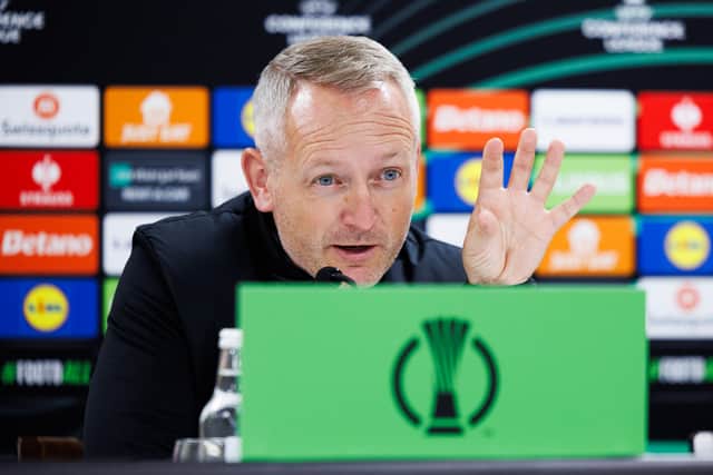 Hearts head coach Neil Critchley during his press conference at Tynecastle Park on Wednesday. (Photo by Ross Parker / SNS Group)