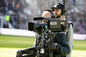 Sky Sports cameras during a Scottish Premiership match between Hearts and Rangers at Tynecastle Park. (Photo by Alan Harvey / SNS Group)