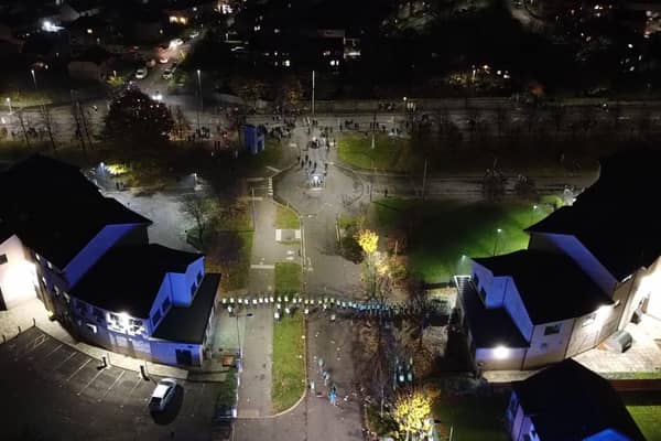 Drone footage of riots in the Niddrie area of Edinburgh on November 5 last year